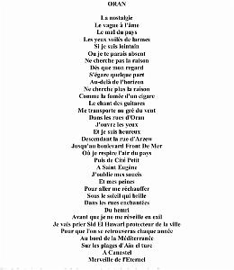 POEME ORAN